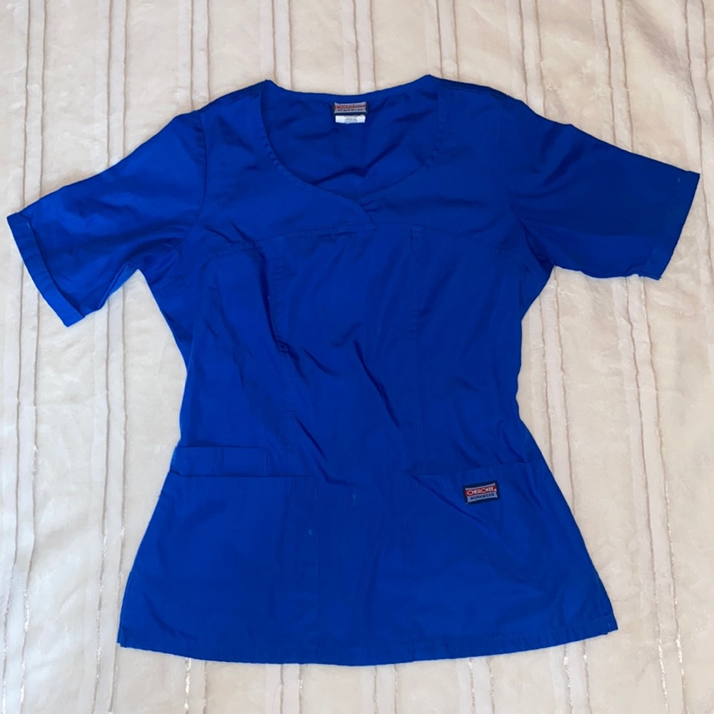 XXS Royal Blue Cherokee Scrub Top